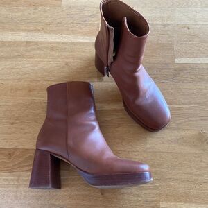 Bobbies Jenn Leather Boots Whiskey Size 40